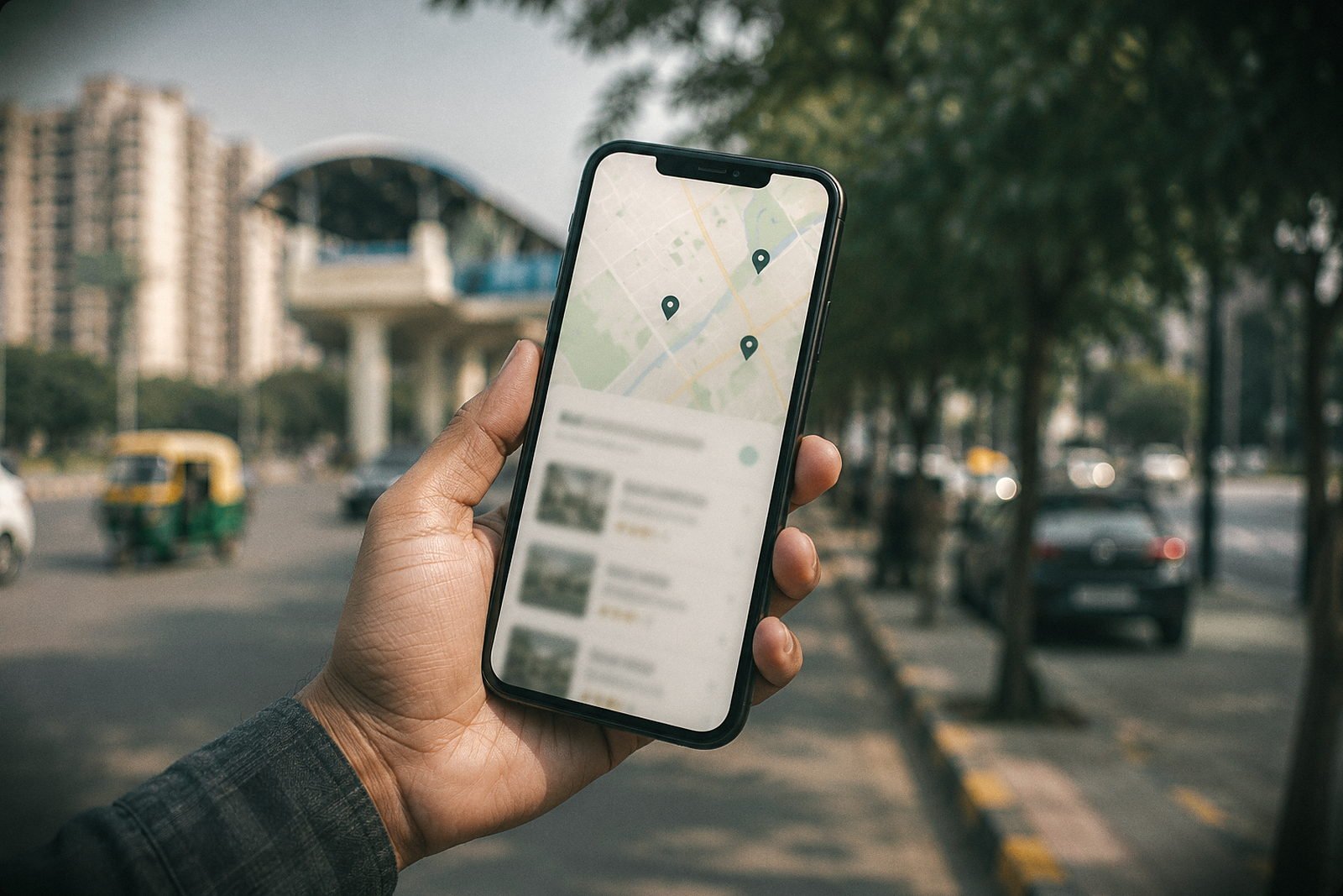 Google map pack results for a near me search in Dwarka, Delhi