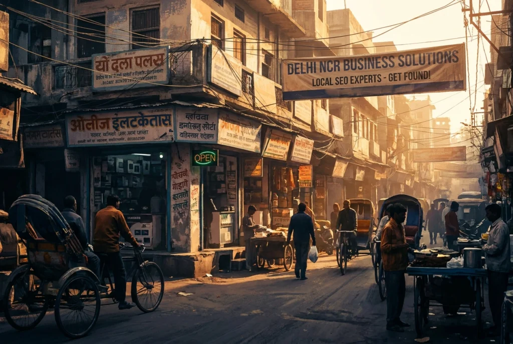 Professional header image for step-by-step guide: Local SEO for Delhi NCR Businesses: How to Get Found by C...